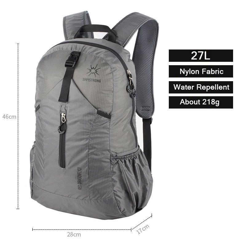 27L Υπερελαφρύ Αδιάβροχο Σακίδιο Πεζοπορίας Ορειβασίας Κατασκήνωσης Μεγάλης χωρητικότητας Εξωτερική αναδιπλούμενη φορητή τσάντα ταξιδιού