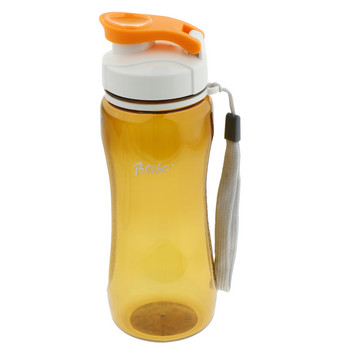 Бутилка за вода - голяма с ремък за носене при пътуване, пластмаса без BPA и BPS за спорт, къмпинг, фитнес, фитнес, на открито