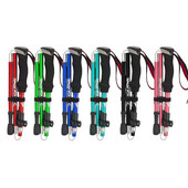 Εξοπλισμός πεζοπορίας με πτυσσόμενο φορητό τηλεσκοπικό στύλο πεζοπορίας, ανθεκτικό ραβδί πεζοπορίας σε εξωτερικούς χώρους