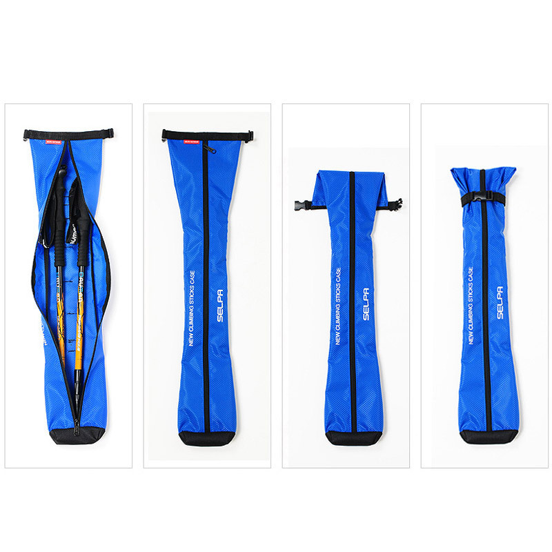 Selpa štapovi za planinarenje na otvorenom sklopivi Alpenstock Popusti za planinarenje Hot! Vreća za pohranu Spremnik za naljepnice