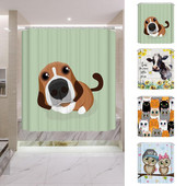 Zavjese za tuširanje sa životinjama Vodootporna tkanina Zavjese za kupanje kućnih ljubimaca Šarene ljupke zavjese sa životinjama Dekoracija kupaonice za kadu