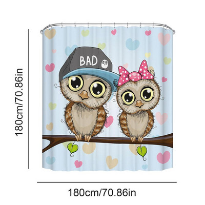 Zavjese za tuširanje sa životinjama Vodootporna tkanina Zavjese za kupanje kućnih ljubimaca Šarene ljupke zavjese sa životinjama Dekoracija kupaonice za kadu