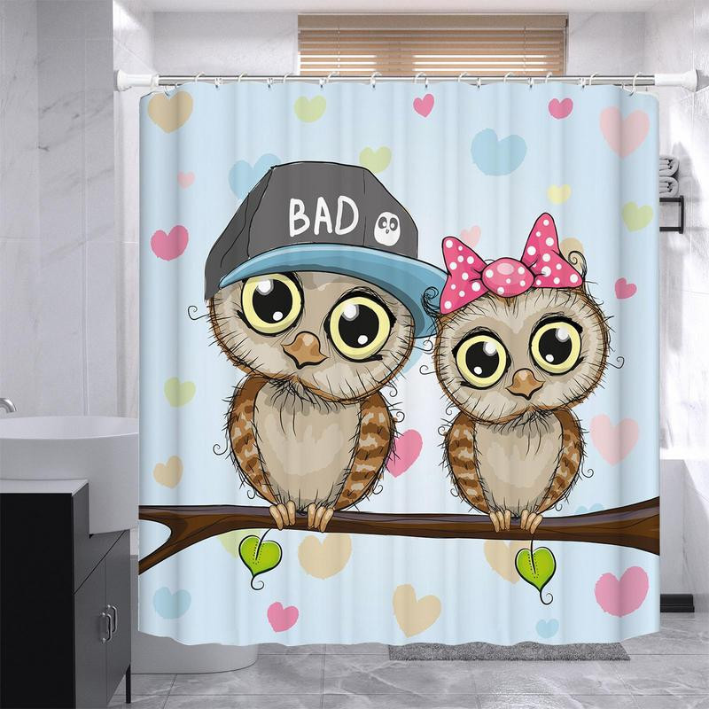 Zavjese za tuširanje sa životinjama Vodootporna tkanina Zavjese za kupanje kućnih ljubimaca Šarene ljupke zavjese sa životinjama Dekoracija kupaonice za kadu