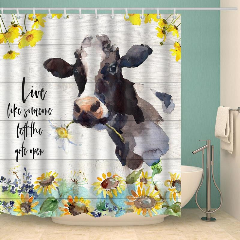 Χαριτωμένη κουρτίνα μπάνιου Αδιάβροχη Anime Κουρτίνες μπάνιου Αστεία Ζώα Παιδιά Πολύχρωμο Υπέροχο ντεκόρ μπάνιου Χαριτωμένο τυπωμένο χώρισμα