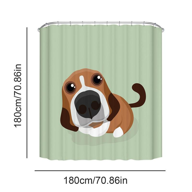 Χαριτωμένη κουρτίνα μπάνιου Αδιάβροχη Anime Κουρτίνες μπάνιου Αστεία Ζώα Παιδιά Πολύχρωμο Υπέροχο ντεκόρ μπάνιου Χαριτωμένο τυπωμένο χώρισμα