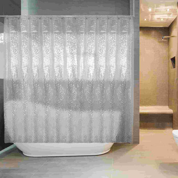 Завеса за душ EVA завеса за къпане Завеса за баня за баня Метални отвори за втулки с 12 пластмасови куки