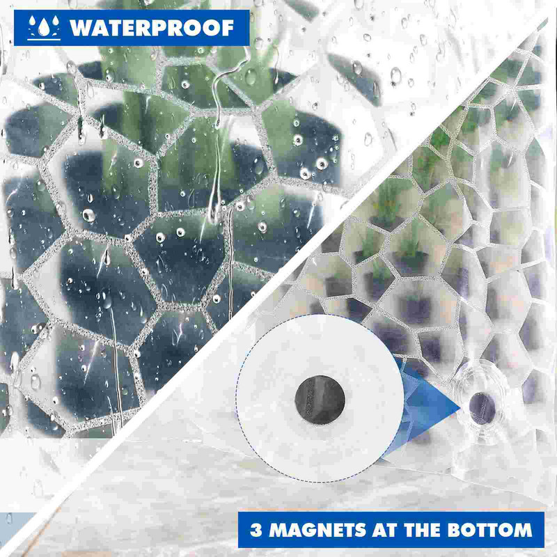 Zuhanyfüggöny bélés vízálló zuhanyfülke függöny álló zuhanyfüggöny átlátszó függöny bélés 3d mintás fürdőszobai függöny