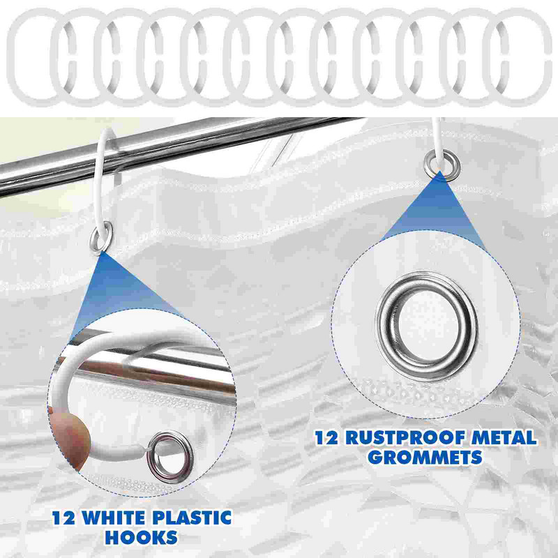 Zuhanyfüggöny bélés vízálló zuhanyfülke függöny álló zuhanyfüggöny átlátszó függöny bélés 3d mintás fürdőszobai függöny