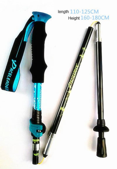 Сгъваема щека за катерене Мултифункционална щека за преходи Преносим антишоков алпенщок Бастун за сняг На открито