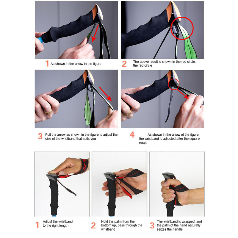 Сгъваема щека за катерене Мултифункционална щека за преходи Преносим антишоков алпенщок Бастун за сняг На открито