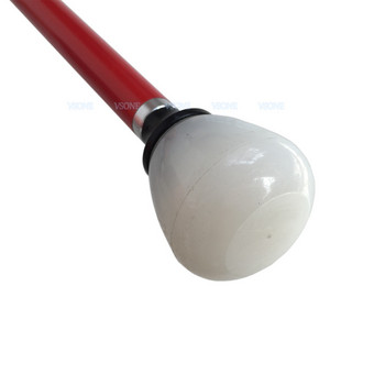Μπλε λαβή, 105-155 cm, τυφλό μπαστούνι αλουμινίου 5 τμημάτων, ανακλαστικό κόκκινο, πτυσσόμενο μπαστούνι για τυφλούς