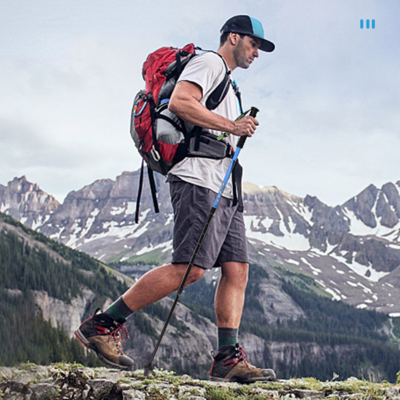 Pioneer ultralaki sklopivi višenamjenski štap za planinarenje, prijenosni anti-shock alpenstock štap za hodanje po snijegu, penjanje na otvorenom, planinarenje