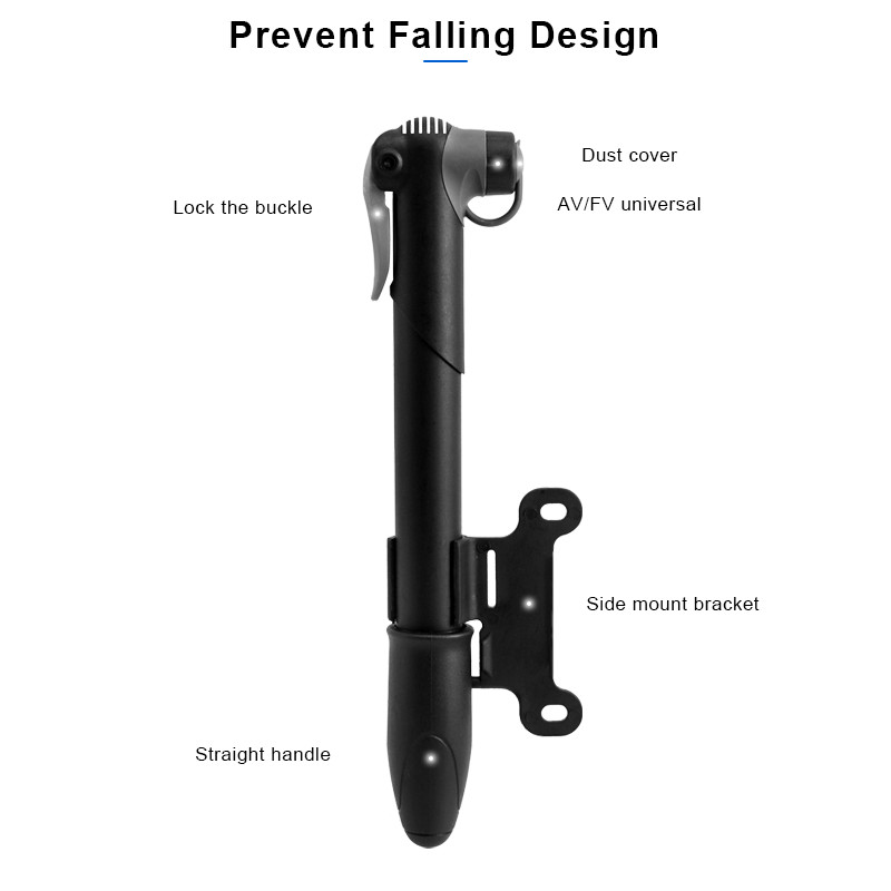 Nešiojamas dviračio siurblys mini lengvas dviračių rankinis oro siurblys aukšto slėgio rutuliniam kalnų dviračiui padangų pripūtimui Schrader Presta vožtuvas