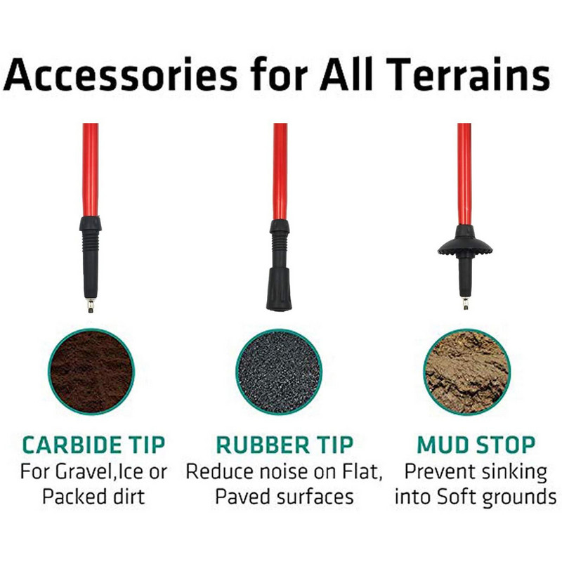 Alumiinisulamist teleskoopiline ülikerge matkakepp põrutusvastane matkakepp