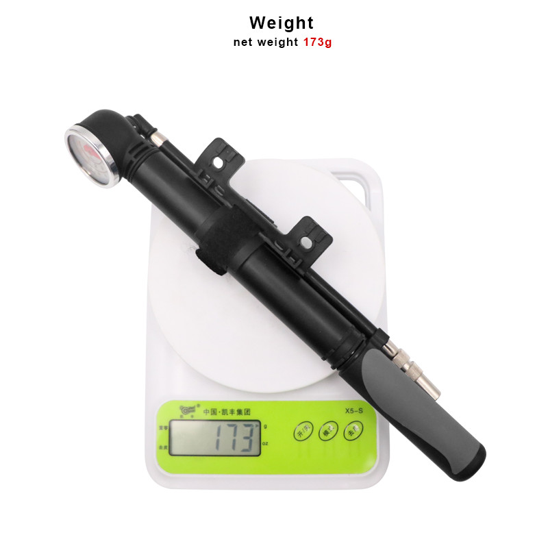 Pumpa za bicikl Mini prijenosni MTB cestovni bicikl Pumpa za gume od aluminijske legure Pumpa za napuhavanje bicikla Presta Pumpe s crijevom s manometrom