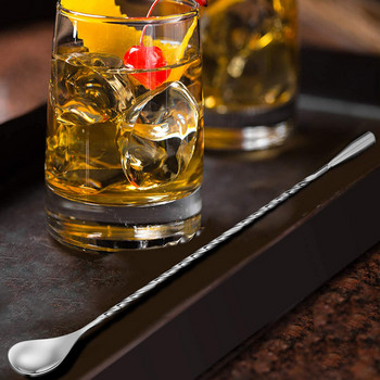 Αναδευτήρες κοκτέιλ με μακριά λαβή Μπάρμαν Μπαστούνι ανάμειξης κουτάλι από ανοξείδωτο ατσάλι Κιτ μπάρμαν Αξεσουάρ Whisky Shaker Bar Κουζίνα