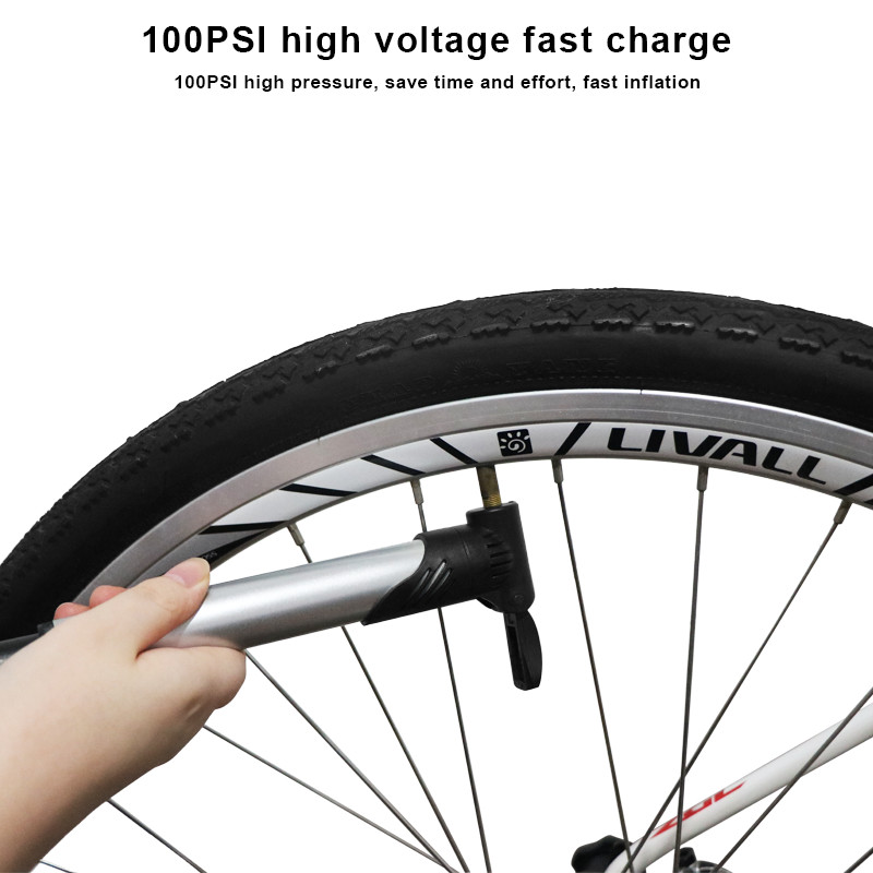 Pompă de aer manuală pentru ciclism Mini pompă portabilă pentru bicicletă Gonflator pentru pneuri cu minge de călărie Valve Schrader Presta Accesorii pentru bicicletă de drum pentru MTB