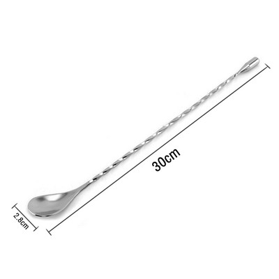 Agitatoare de cocktail cu mâner lung, băţ de amestecare pentru barman, lingură, din oţel inoxidabil, accesorii pentru set de barman, agitator pentru whisky, bar bucătărie