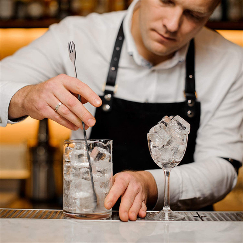 Kūrybiškas ilgas spiralinis kokteilių šaukštas nerūdijančio plieno viskio vyno maišymo šaukštas purtytuvas maišyklės maišyklės baro priedai