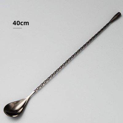 30/40 cm Aukštos kokybės nerūdijančio plieno kokteilių juosta spiralinio rašto gėrimų plaktuvas, maišytuvas, susuktas maišymo šaukštas virtuvės įrankis