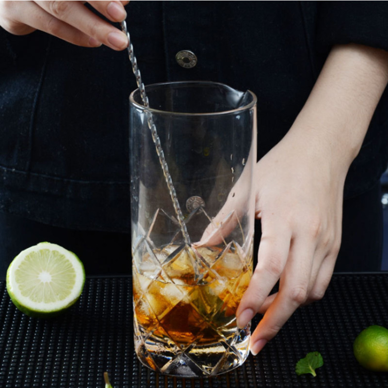 30/40 cm Aukštos kokybės nerūdijančio plieno kokteilių juosta spiralinio rašto gėrimų plaktuvas, maišytuvas, susuktas maišymo šaukštas virtuvės įrankis