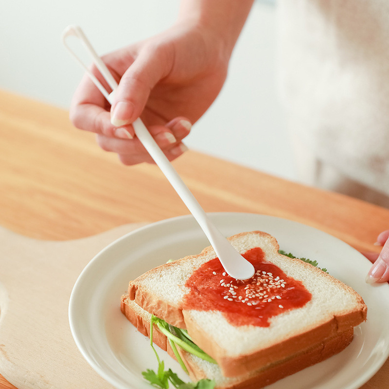 Daugkartinio naudojimo mini šluotelės šaukštelis dvipusis mažytis šaukštelis mentele lengva rankena rankinė kiaušinių maišyklė rankinė kiaušinių maišyklė virtuvės įtaisas