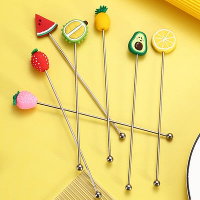 Creative Wine Glass Bar Swizzle Mixing Stick Cocktail Drink Stirring Stirring Stick Mixer Muddler For Restaurant Bar Party Cafe Bar Tool