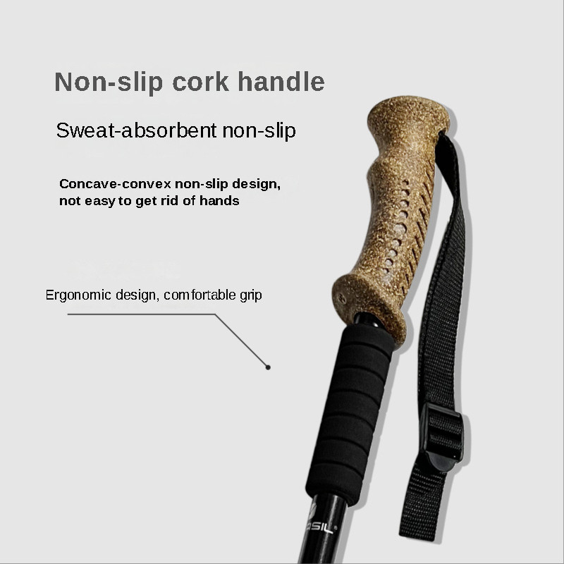 Reguliuojami itin lengvi bėgimo lazdos iš aliuminio lydinio lazdos takas bėgimo žygis Alpenstock sulankstomas turizmui