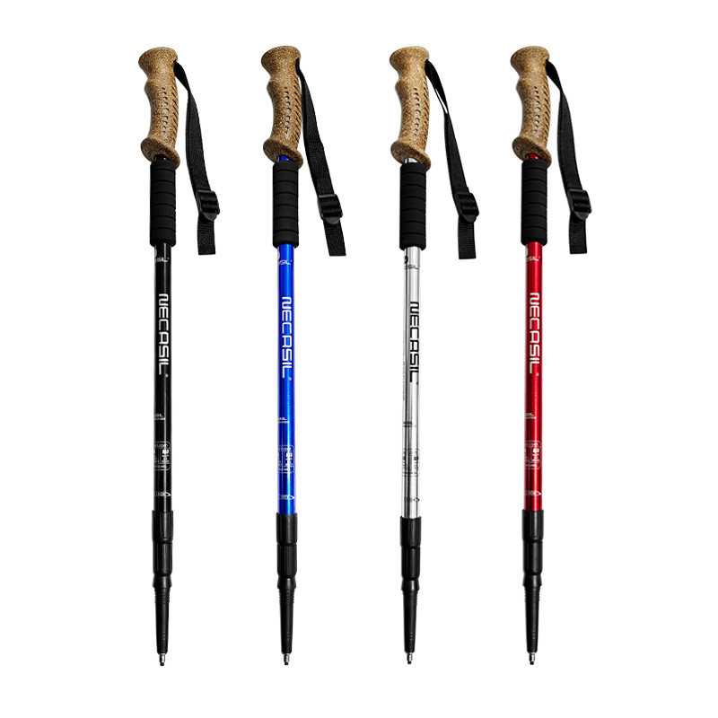 Reguliuojami itin lengvi bėgimo lazdos iš aliuminio lydinio lazdos takas bėgimo žygis Alpenstock sulankstomas turizmui