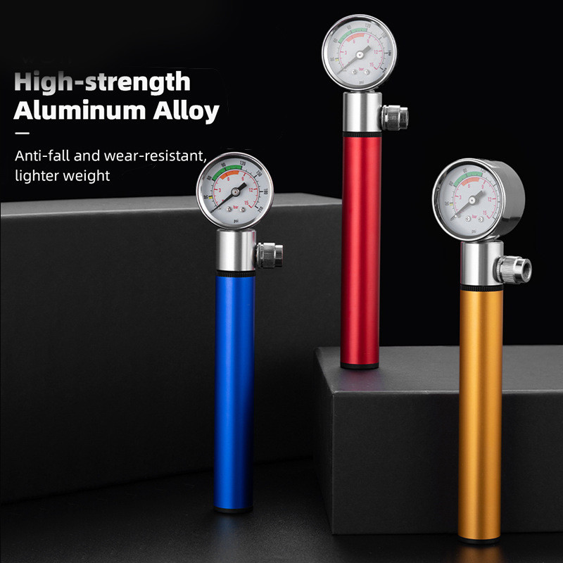 Dviračio siurblys su slėgio matuokliu Nešiojamas dviračio siurblys Mini rankinis siurblys Daugiafunkcis dviračių oro siurblys rutulinis žaislinis padangų pripūtimas