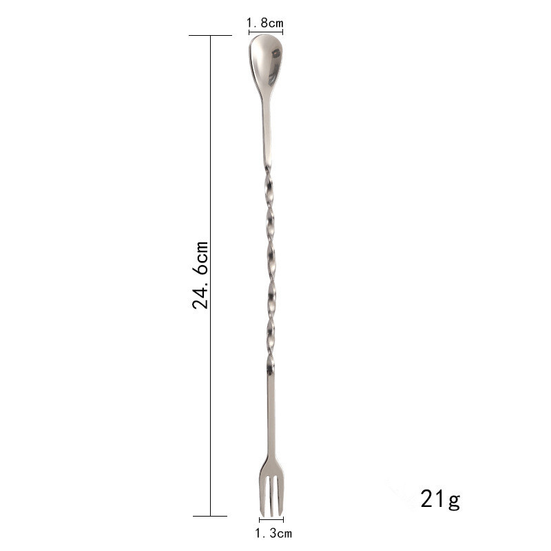 Ανοξείδωτο ατσάλι Stir Bar Spoon Mixing Ounces Cocktail Spoon Spiral Pattern Bartender Tools Teadrop Spoon Bar Tool