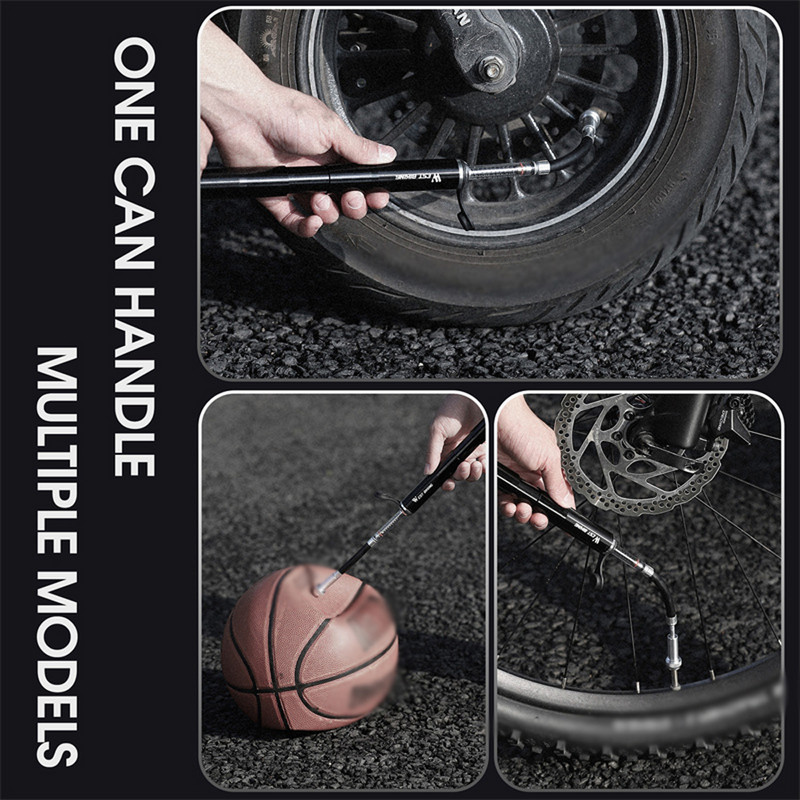 Hliníková zliatina 130PSI Prenosná pumpa na pneumatiky pre horské bicykle, basketbalová pumpa, ručná pumpa, cyklistické príslušenstvo