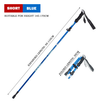 Kültéri összecsukható túrabotok Kemping Hordozható túrabotok 5 szekciós Ultrakönnyű teleszkópos túramankók