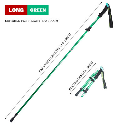 Kültéri összecsukható túrabotok Kemping Hordozható túrabotok 5 szekciós Ultrakönnyű teleszkópos túramankók
