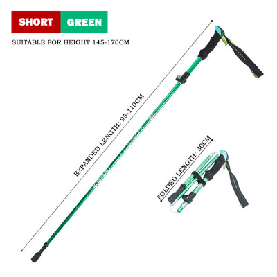 Kültéri összecsukható túrabotok Kemping Hordozható túrabotok 5 szekciós Ultrakönnyű teleszkópos túramankók