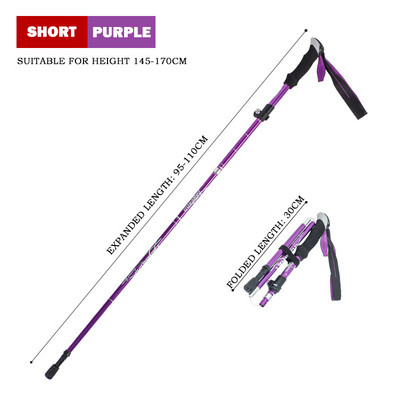 Kültéri összecsukható túrabotok Kemping Hordozható túrabotok 5 szekciós Ultrakönnyű teleszkópos túramankók