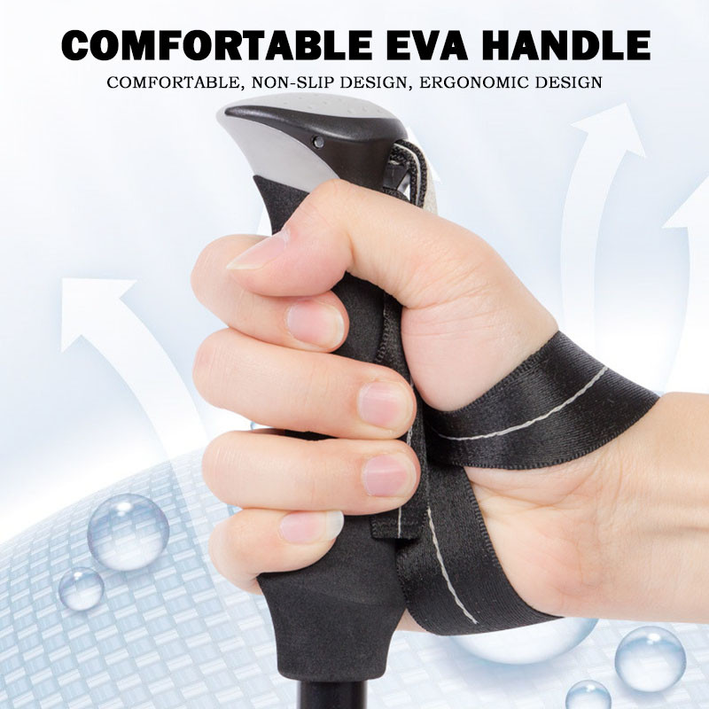 Kültéri összecsukható túrabotok Kemping Hordozható túrabotok 5 szekciós Ultrakönnyű teleszkópos túramankók