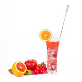 30 cm nerūdijančio plieno barmeno maišymo šaukštas, kokteilių vyno maišyklės, spiralinio rašto juostos maišymas su ilga rankena, padengta variu