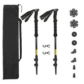 Μπαστούνι πεζοπορίας από κράμα αλουμινίου 62-135 cm Nordic Walking Poles Carbon Trekking Stick Alpenstock Μπαστούνι για τουρισμό