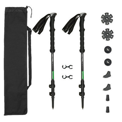 Μπαστούνι πεζοπορίας από κράμα αλουμινίου 62-135 cm Nordic Walking Poles Carbon Trekking Stick Alpenstock Μπαστούνι για τουρισμό