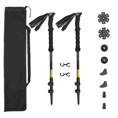 Μπαστούνι πεζοπορίας από κράμα αλουμινίου 62-135 cm Nordic Walking Poles Carbon Trekking Stick Alpenstock Μπαστούνι για τουρισμό