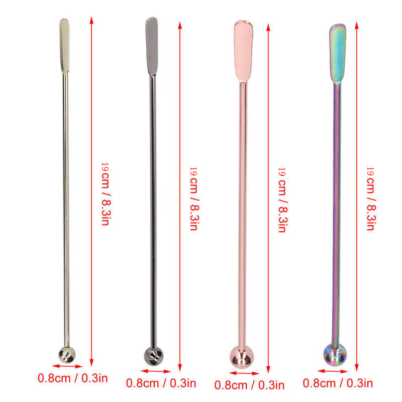 Αναδευτήρας από ανοξείδωτο χάλυβα 21Χ0,8 εκ. Cocktail Coffee Beverage Drink Stirring Rod Bartender Tools Accessories