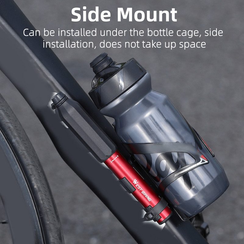 WEST BIKING 120PSI Pumpa za gume za bicikle Prijenosna pumpa za napuhavanje bicikla Teleskopska pumpa za napuhavanje guma za bicikle Ručna pumpa Dodatak za biciklizam