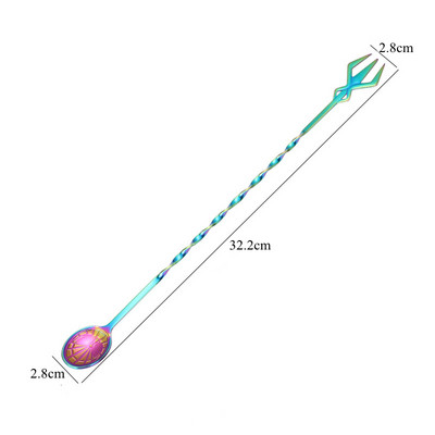36/32,2 cm spiralinis strypas kokteilių šaukštas nerūdijančio plieno barmenas maišymo šaukštai maišytuvai viskio gėrimų maišymo strypas virtuvės priedai