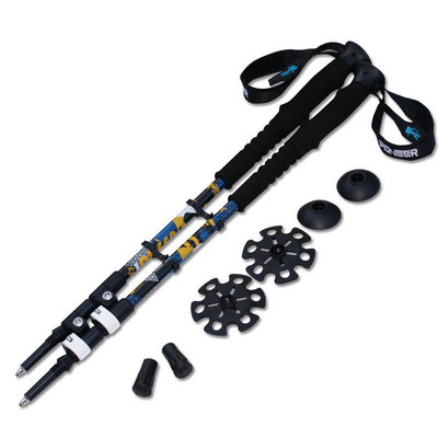1 pereche de bețe de mers nordic pentru drumeții telescopice Alpenstock din aliaj de aluminiu 7075 blocare exterioară Trekking schi alpinism baston senderismo