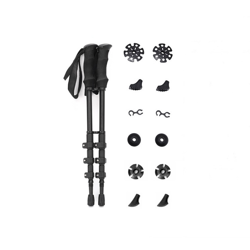 Nordic Walking Bețe de trekking Bastoane de drumeție de mers pe jos Alpenstock reglabil anti-șoc Sporturi în aer liber pentru bărbați, femei, munți