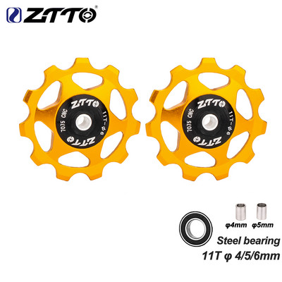 ZTTO 11T 13T MTB jalgratta tagumine käiguvahetaja Jockey Ratta terasest laagririhmaratas AL7075 CNC maanteeratta juhtrull, tühikuur 4mm 5mm 6mm