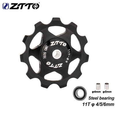 ZTTO 11T 13T MTB jalgratta tagumine käiguvahetaja Jockey Ratta terasest laagririhmaratas AL7075 CNC maanteeratta juhtrull, tühikuur 4mm 5mm 6mm