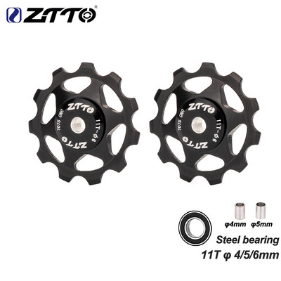 ZTTO 11T 13T MTB jalgratta tagumine käiguvahetaja Jockey Ratta terasest laagririhmaratas AL7075 CNC maanteeratta juhtrull, tühikuur 4mm 5mm 6mm