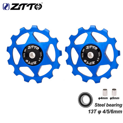 ZTTO 11T 13T MTB jalgratta tagumine käiguvahetaja Jockey Ratta terasest laagririhmaratas AL7075 CNC maanteeratta juhtrull, tühikuur 4mm 5mm 6mm